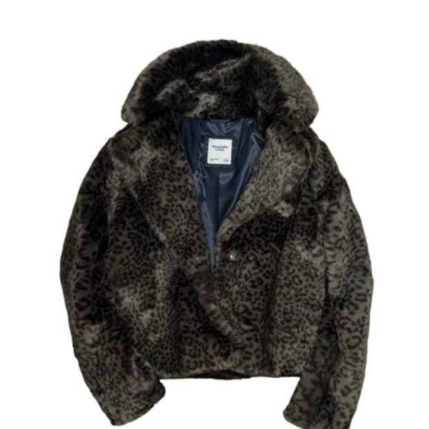 아베크롬비 레오파드 호피 퍼자켓 