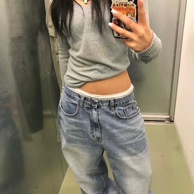 핀터맛 와이드 데님