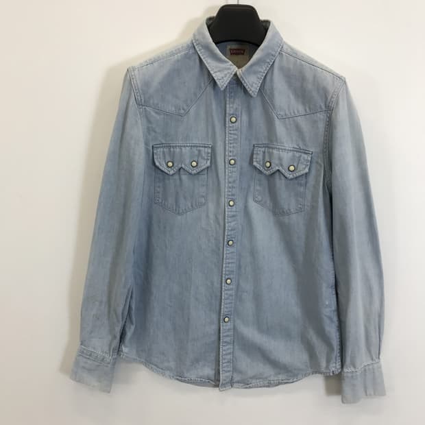 리바이스 웨스턴 데님셔츠 연청 [M]