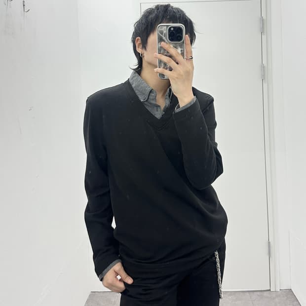 DONNAY fake layered knit shirt