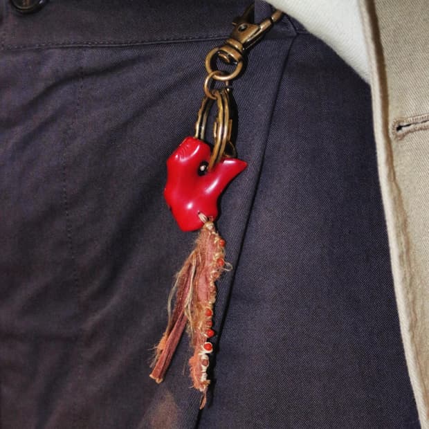 산호-명주 열쇠고리