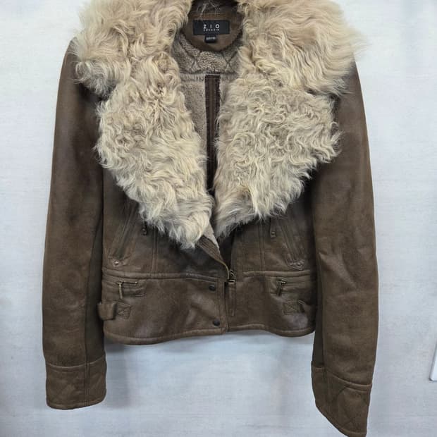 지오송지오 양털 퍼 안감밍크 무스탕 자켓 66