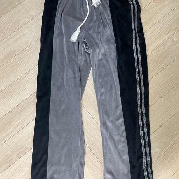 배색 벨벳 트레이닝 팬츠 (라지 30-33 추천)