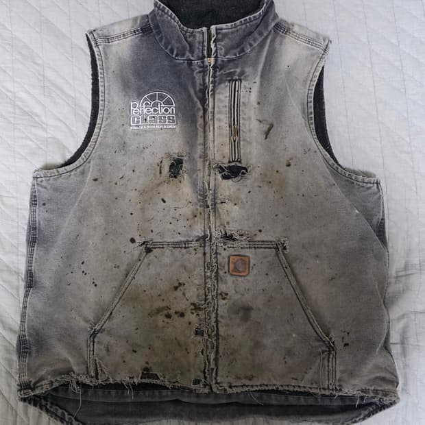 [XL] 빈티지 칼하트 베스트 V33-001 트래쉬드 하드 페이드