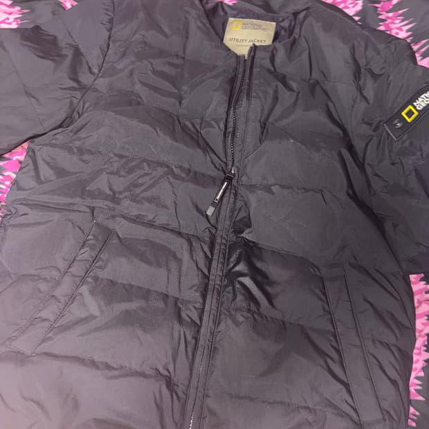 내셔널지오그래픽 유틸리티 블랙 패딩 M