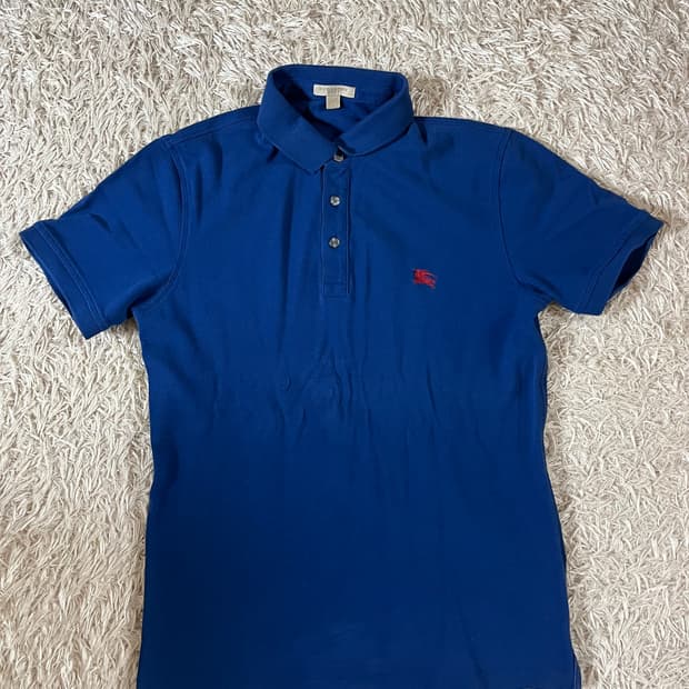 버버리 브릿 반팔 카라티셔츠 네이비