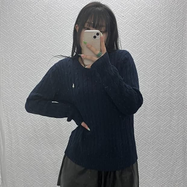 폴로 랄프로렌 빈티지 모던 캐주얼 꽈배기 니트 XL C09021