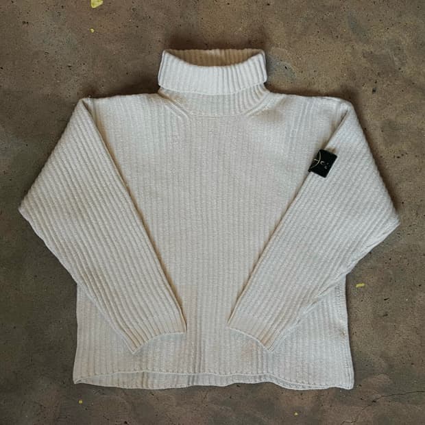 [S]98AW 스톤아일랜드 그린 엣지 롤 넥 니트 점퍼 아카이브