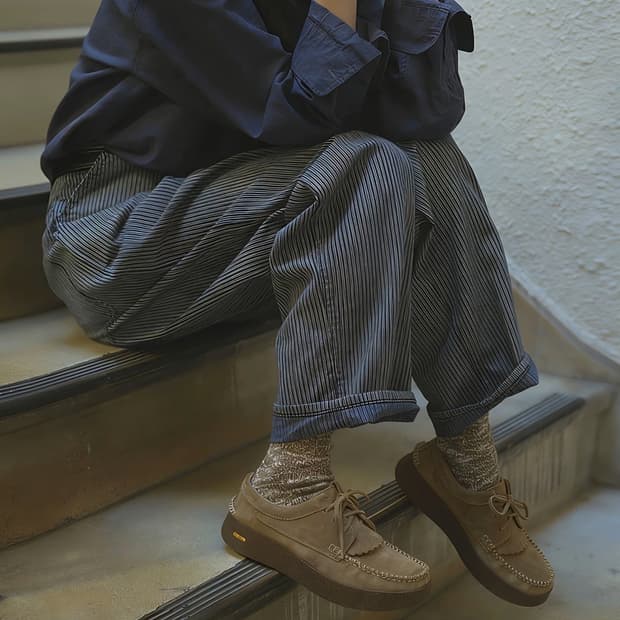 (m) 얼바닉30 스트라이프 와이드 팬츠