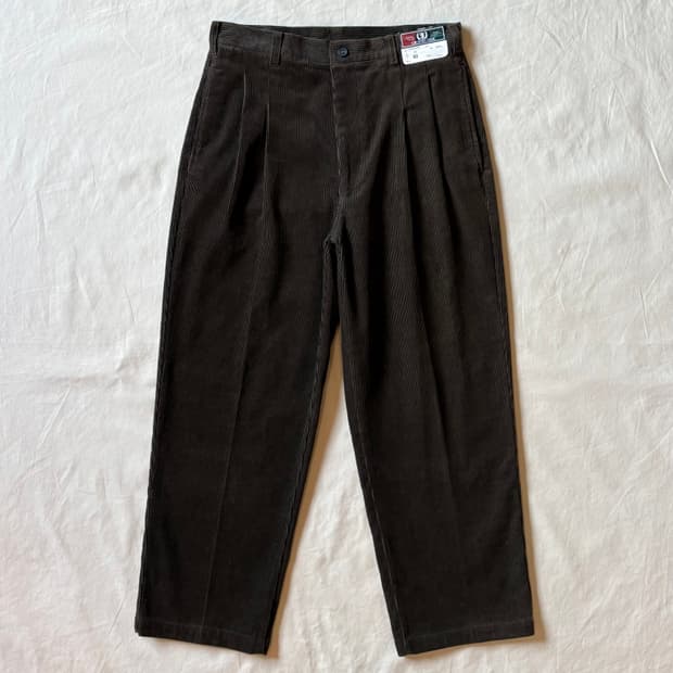 [새제품 31] 00s JP GRAND OAK 브라운 핀턱 코듀로이 팬츠