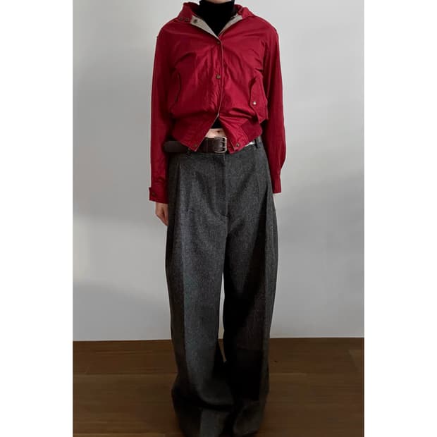 Paul Stuart Red Zip-up Jumper