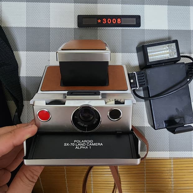 폴라로이드 SX-70 즉석카메라 전용플래시 가방 포함