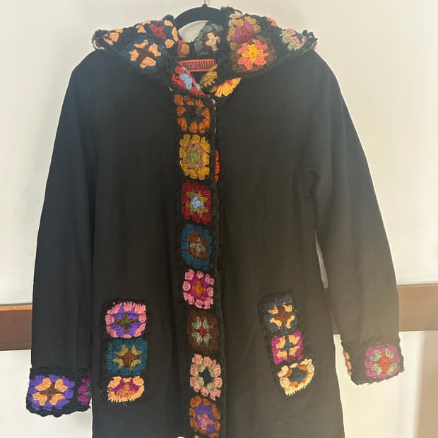 크로쉐 모티브 코트 