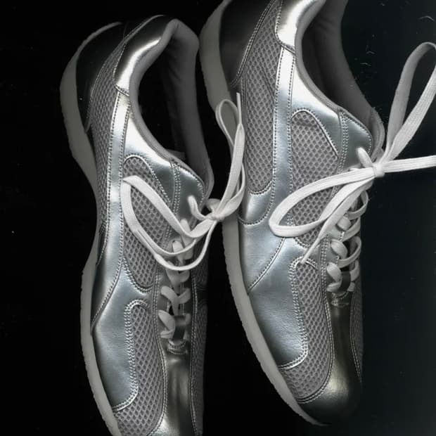 스파이더 레더 스니커즈 실버 240