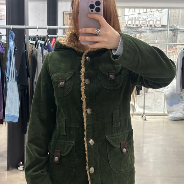 빈티지 포켓 코듀로이 초코나무숲 자켓