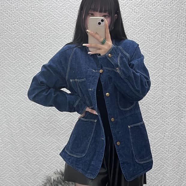 오슬로우 빈티지 재팬 데님 커버올 트러커 자켓  2 C09628