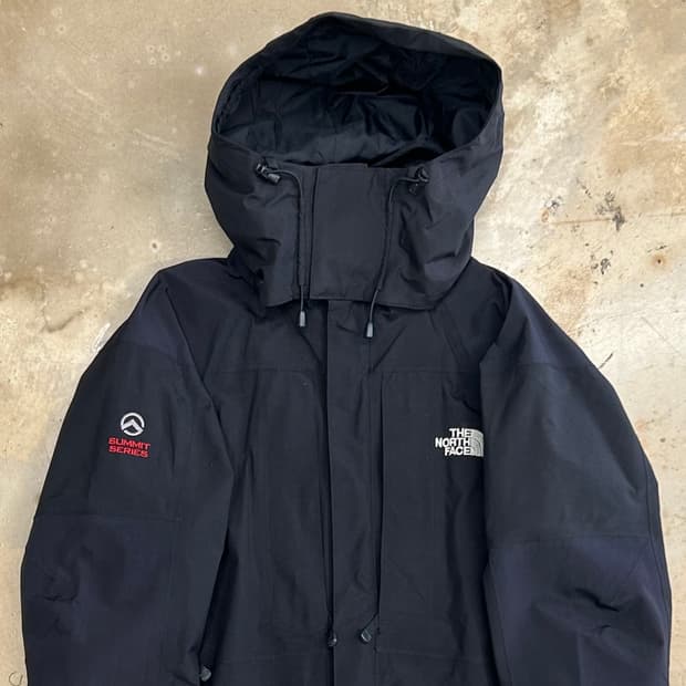 90 노스페이스 써밋 고어텍스 블랙 후드 바람막이