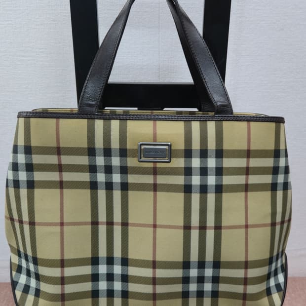 버버리 정품 노바 체크 PVC 토트백