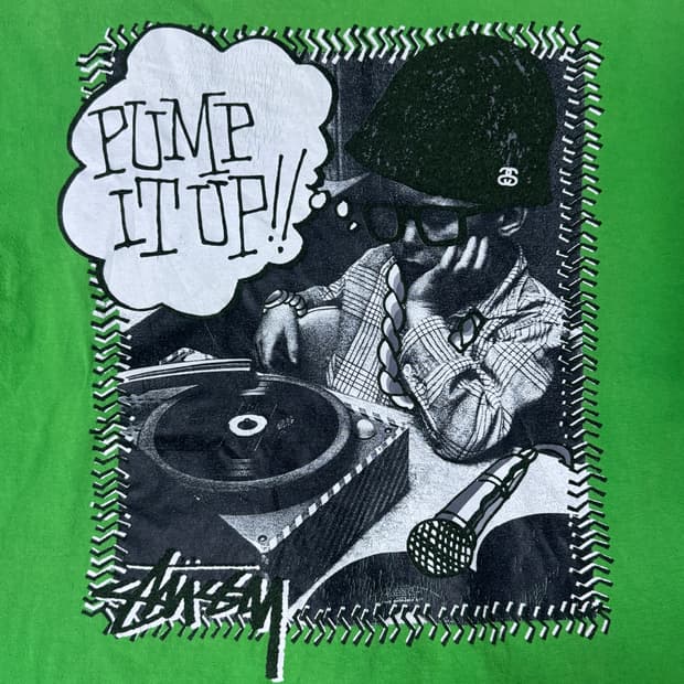 00s 스투시 pump it up dj 티셔츠
