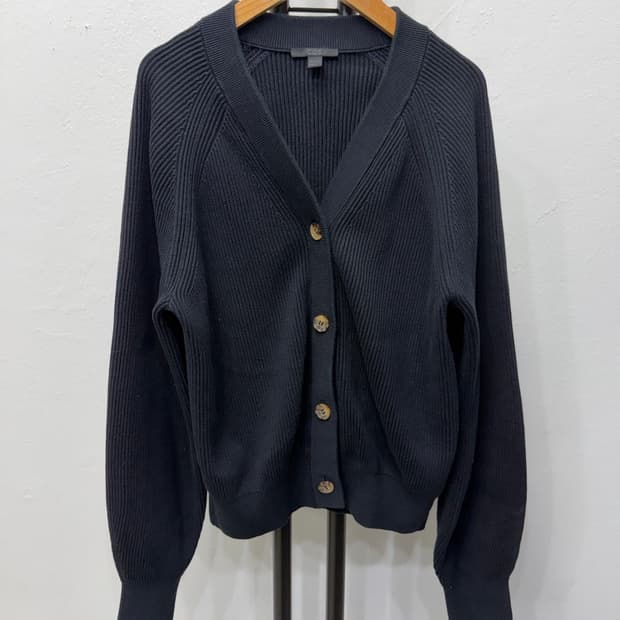 정품) COS 코스 여성 블랙 골지 가디건 S