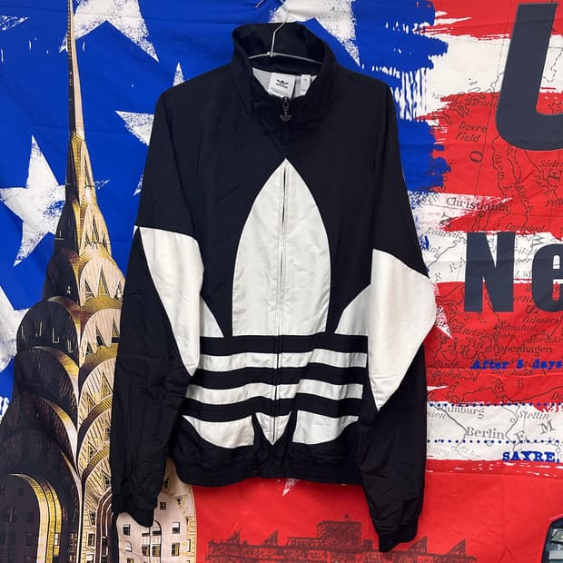 s급 아디다스 트레포일 오버핏 바람막이2XL110