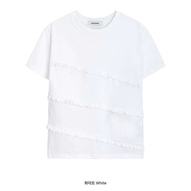 오헤시오 frill t-shirt (white)