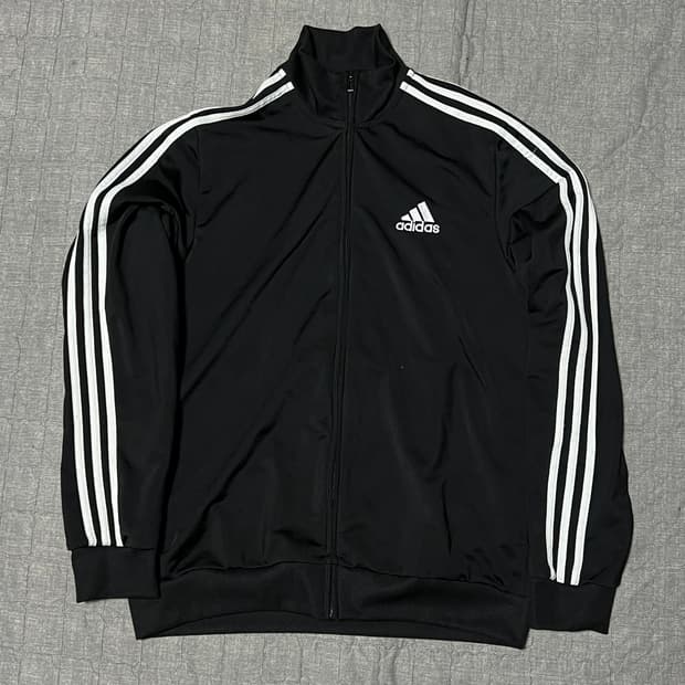 아디다스 져지 블랙 L 삼선 트랙탑 집업 트레이닝복 Y2K