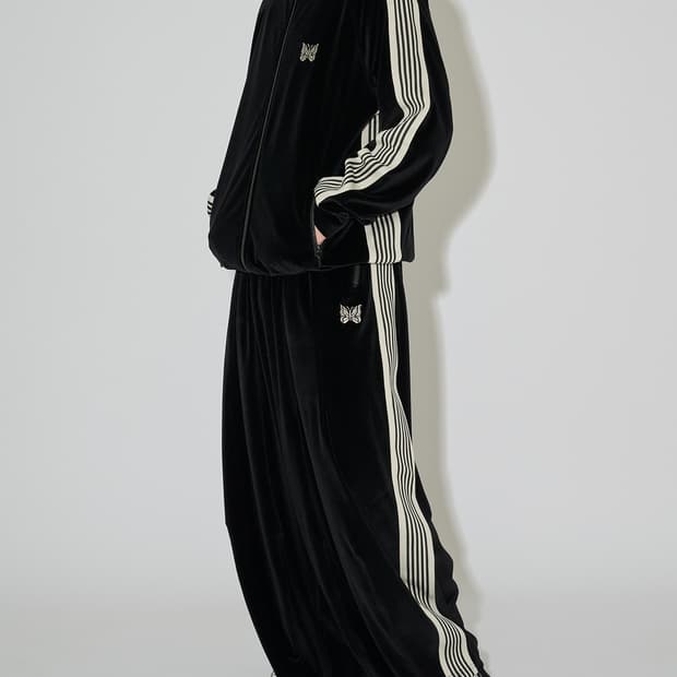 니들스 x 스튜디오스 H.D. 트랙 팬츠 C/PE 벨루어 블랙 