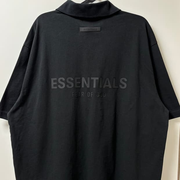 피어오브갓 에센셜 블랙 반팔 카라티 S