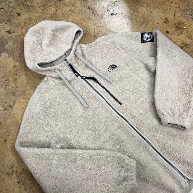 [정품/XL] 노스페이스 후리스 후드 집업 아이보리 b10