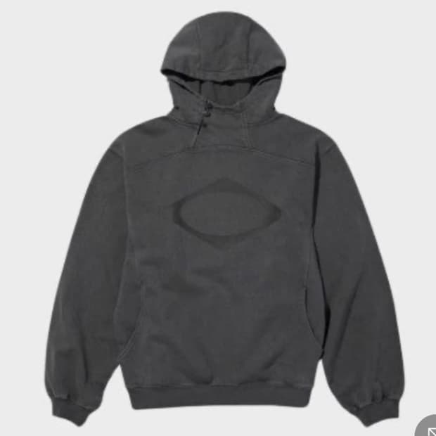 미스치프 롬버스 사이드 버튼업 워시드 후드티 m