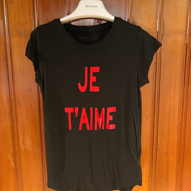 쟈딕앤볼테르 블랙 "JE T'AIME" 반팔티
