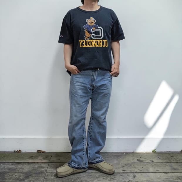 90S USA 챔피온 CAL 반팔티 XL M0282