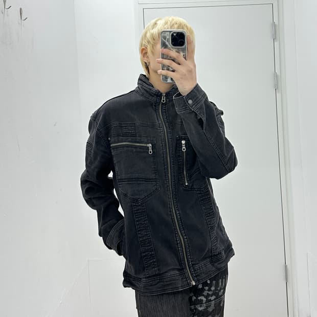 Grancisco utility pocket denim jacket