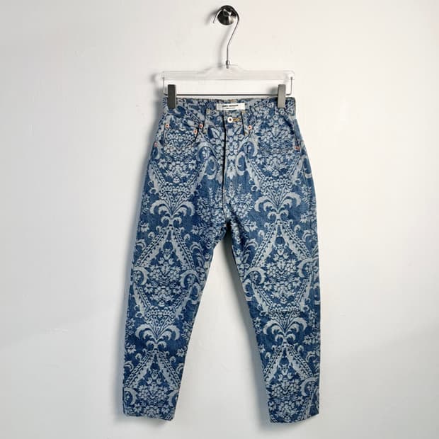 준야와타나베 자카드 플로럴 데님 