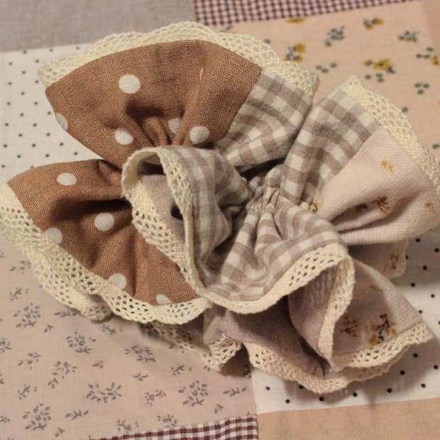 핸드메이드 레이스 스크런치