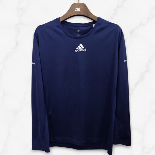 105,XL)) adidas 아디다스 러닝 긴팔티셔츠! 가운데 로고~