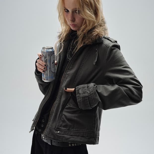 테스트메커니즘 하이넥 워시드 자켓 S