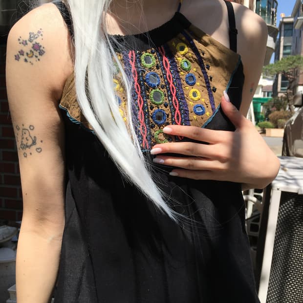 에스닉 홀터 원피스 or 스커트