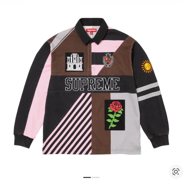 슈프림 로즈 럭비 블랙  FW23 중고 판매해용