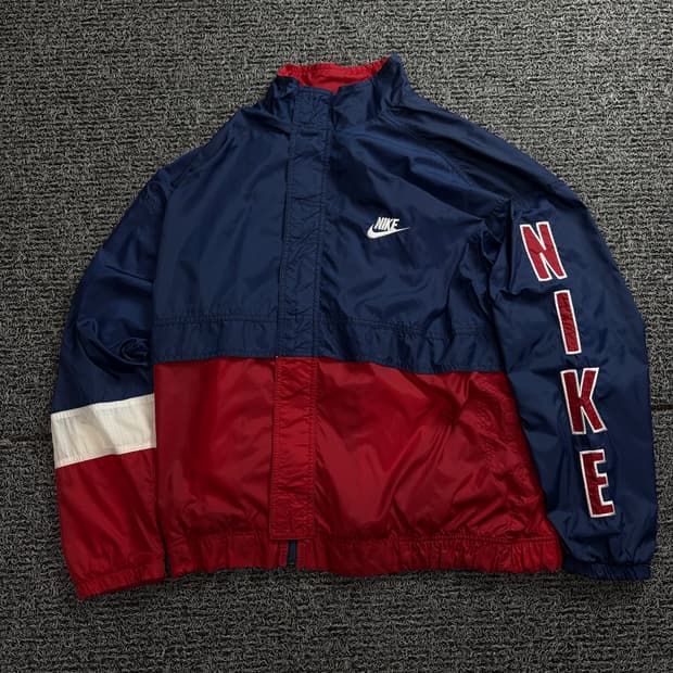 90s 나이키 빅로고 올드스쿨 배색 박시핏 바람막이 1751