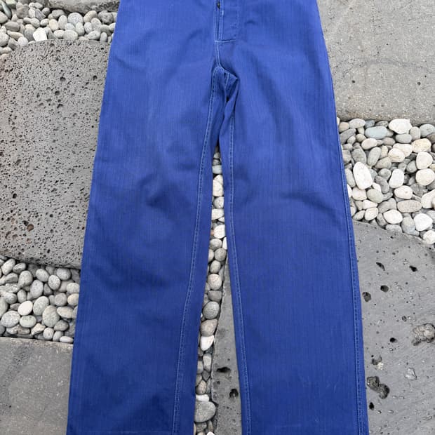 OLD VINTAGE WASHED NAVY HBT 헤링본 프렌치워크팬츠