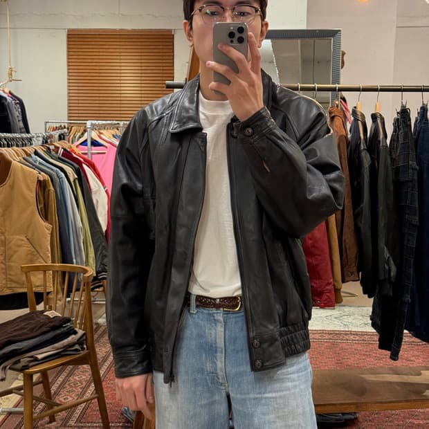 SCANDINAVIA Sheepskin Leather Bomber 