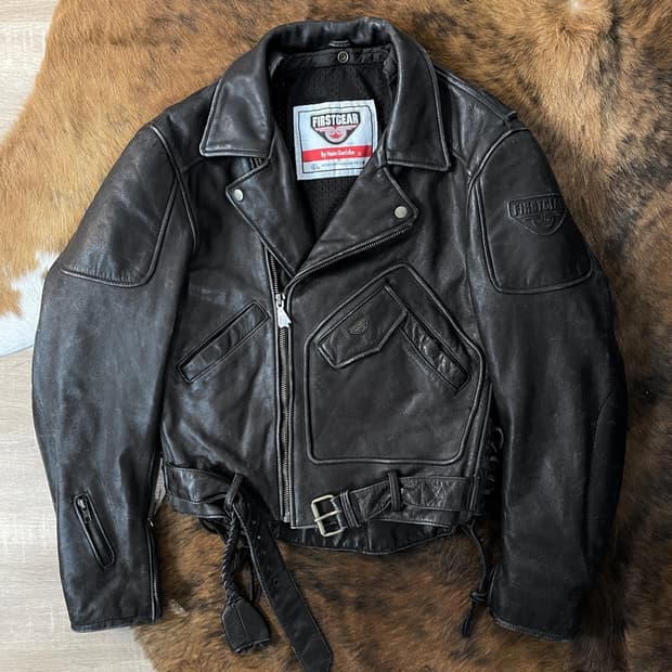 하인 게릭 더블 바이커 레더 자켓 