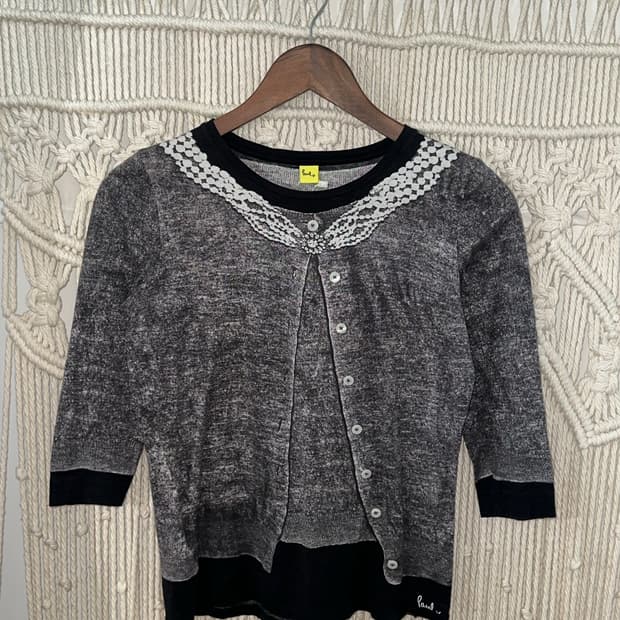 레이스 프린팅 반팔 티셔츠