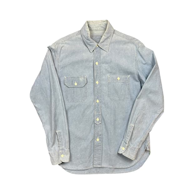 S) 오시코시 라이트블루 샴브레이 워크 셔츠 TS-043