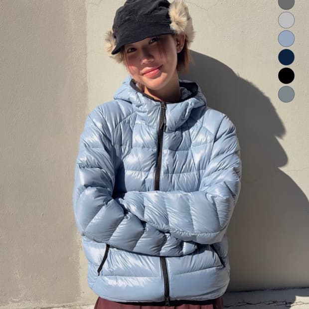 노티카 세일링 후디드 다운 자켓 파스텔블루