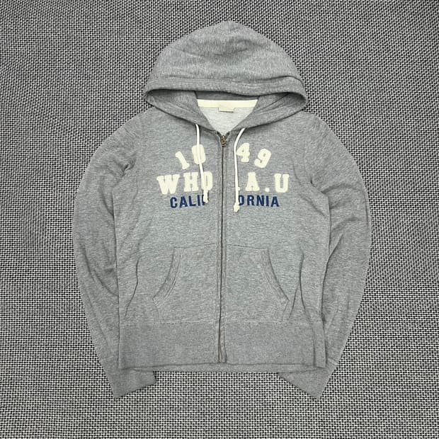 후아유 그레이 후드집업