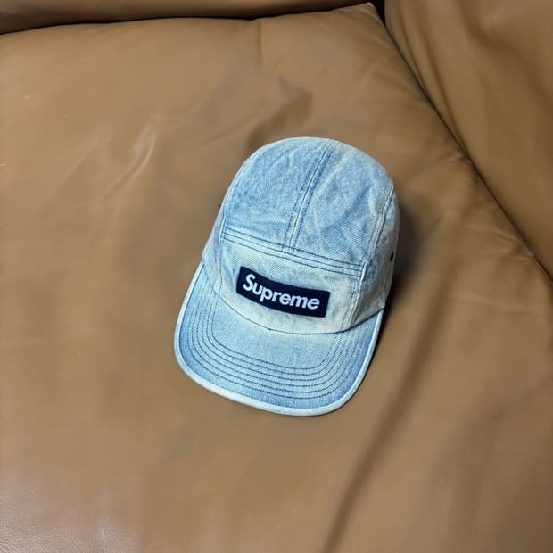 Supreme 슈프림 24ss 워시드 더티 데님 캠프캡 모자 Denim