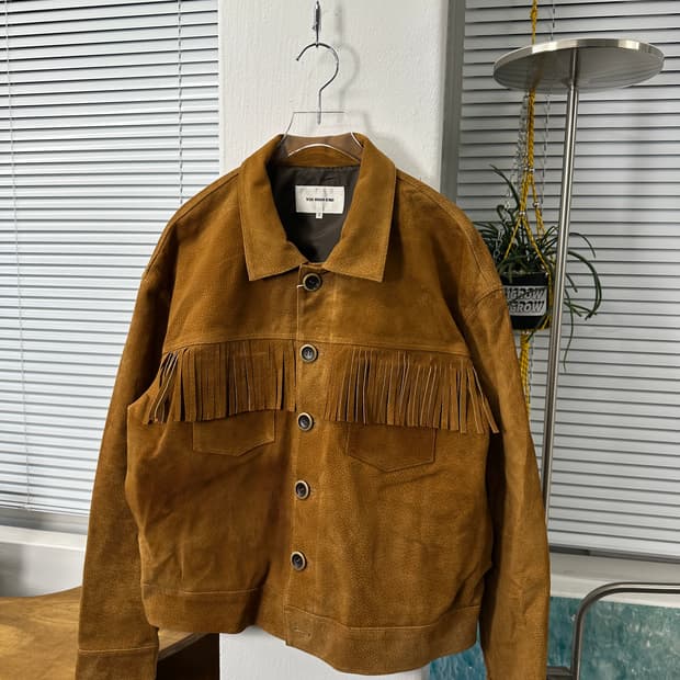 프린지 자켓 돈피스웨이드 os 